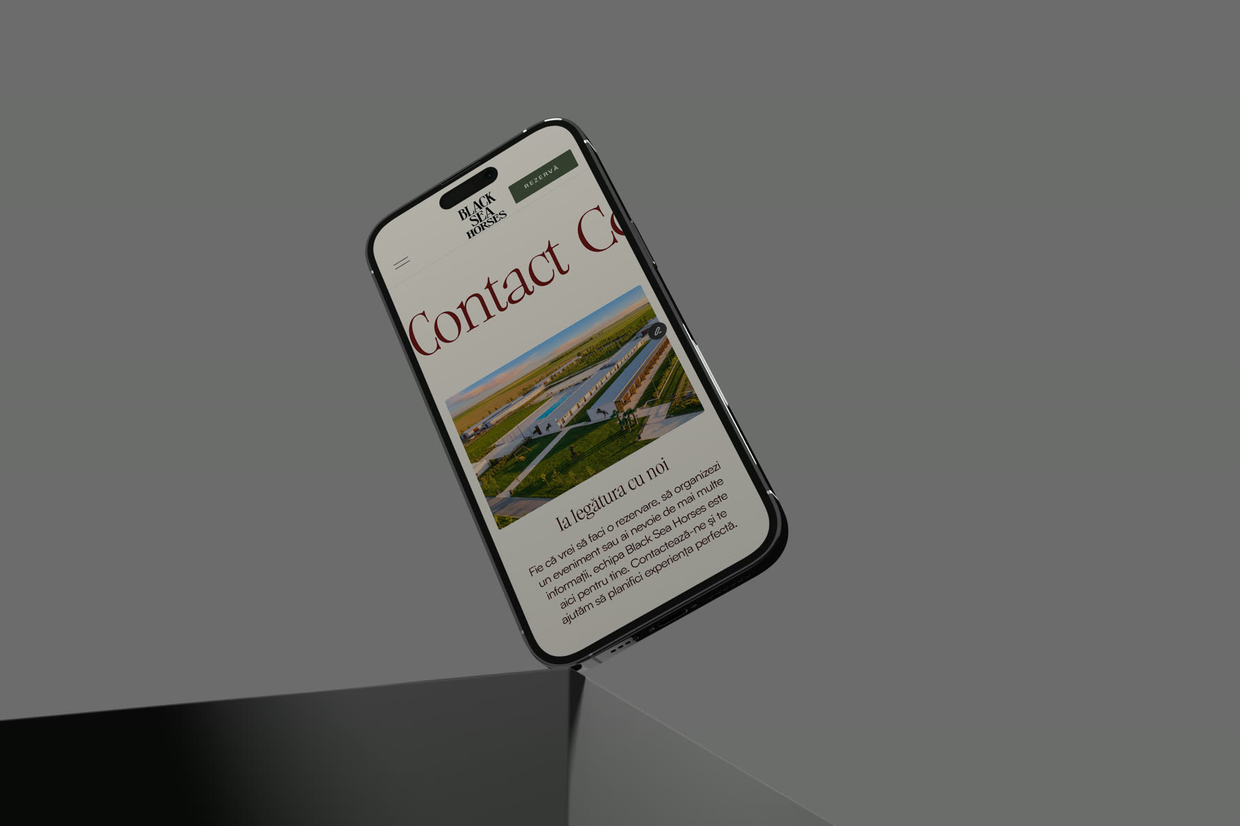 Pagina de contact Black Sea Horses, pe telefon