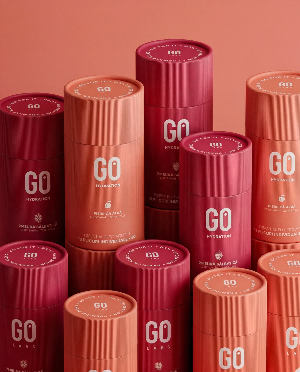 The GO Labs tubes in raspberry and coral